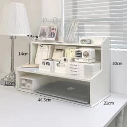 Double Layer Desktop Heightening Storage Rack Office Stationery Book Cosmetic Organizer Shelf Home Decorations Accessories
