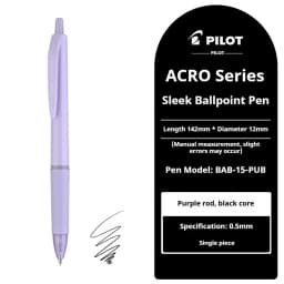 Pilot Acroball Ultra-Smooth Retractable Ballpoint Pen,Premium Hybrid Ink 0.5/0.7mm for Office&BusinessMinimalist Japanese Design