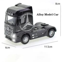 1:50 Diecast Alloy Truck Head Model Toy Container Truck Pull Back With Light Engineering Transport Vehicle Hobby Collections