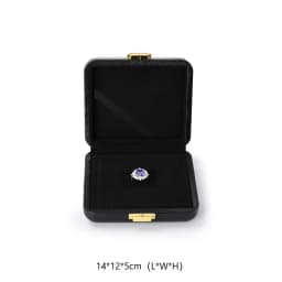 Oirlv Black Jewelry Organiser Boxes PU Leather Ring Earring Jewelry Set Box Jewel cases of precious metal Storage Box Gifts Box