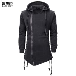 Autumn New Men Hoodies Sweatshirts Casual Solid Long Sleeve Hoodie Men Slim Fit Dark Hooded Loose Jacket Coats