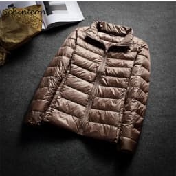 Schinteon Ultralight White Duck Down Jacket Spring Autumn Warm Slim Zipper Women Fashion Light Down Coat 13 Colors S-7XL