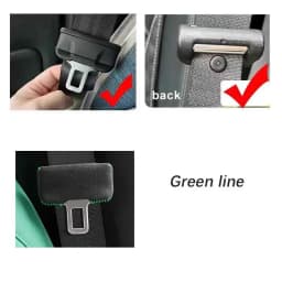 Universal Car Seat Belt Buckle Clip Protector Leather Interior Button Case Anti-Scratch Cover Safety Accessories