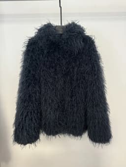 Faux Fur Coats Women Solid Fur Jacket Oversize Scarf Round Neck Long Sleeve Open Stitch Thick Warm Fur Casual 2025 Autumn Winter
