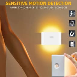 Wireless LED Night Light With Motion Sensor USB Rechargeable 400mAh Battery Modern Wall Lamp For Bedroom Bedside Table