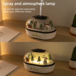 Simulated Snowpile Air Humidifier, Snowman Aroma Diffuser, Home Decoration, Creative Snow Landscape.Ideal for Bedroom, Office,Yo