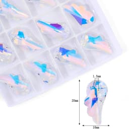AB Color Crystal Pendant Beads Charms Multi -shape Glass Beads Jewelry Gems Stones for Jewelry Making Supplies DIY Earrings