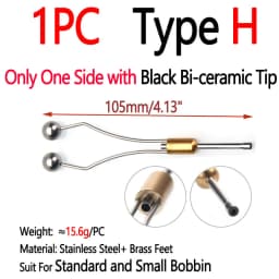 Bimoo Steel-Alloy and Bi-ceramic Tip Fly Tying Bobbin Holder Standard & Small Thread Bobbin Fishing Dry Wet Fly Lure Making Tool