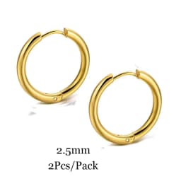 6/8/10/12mm Tiny Korean Small Stainless Steel Round Mini Little Good Huggie Hoop Earrings for Women Cartilage Piercing Loop Ring
