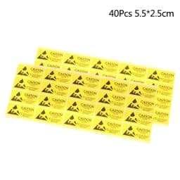 40Pcs Attention Caution Sticky Sticker Adhesive Warning Label Reminder For ESD Static Sensitive Device Electronic Components