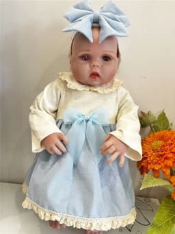 15 Different Styles 50-58cm Silicone Reborn Baby Doll Clothes Hot Sale Dolls Dress With Beautiful Hairband DIY Doll Accessories