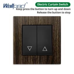 Wallpad Wood Texture Aluminum Alloy Panel EU Electrical Sockets And Wall Switches With LED 1 2 3 Gang 2 3 Way USB Charge Port