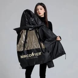 Black Short Hooded Thick Cotton Jacket For Women Winter Coat Jacket Warm Down Cotton Parkas Korean Loose Women's Parkas