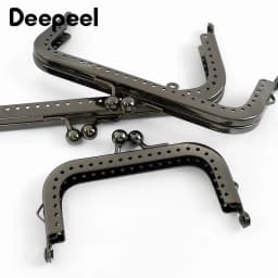 1-5Pcs 8.5-18.5cm Vintage Pattern Purse Frame Women Bags Handle Metal Square Kiss Clasp Lock Sewing Brackets Accessories