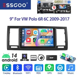 ESSGOO 9" Android 14 For VW T6 Transporter Multivan Wireless CarPlay Android Auto Car Stereo Radio GPS Navi WIFI SWC Mirror Link