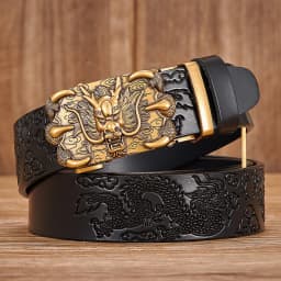 Men Belt Genuine Leather New High Quality Cowhide Handmade Men Waistbands Chinese Dragon Pressed Straps Male Designer Belts