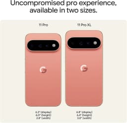 Google Pixel 11 Pro XL 5G Phone Tensor G6 6.8" Super Actua Display Up to 16GB RAM 256GB/512GB/1TB Android 17
