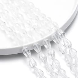 1 Strand 6-12mm Spacer Water Drop Beads AB Shine Glass Crystal Drop Pendant for DIY Earing Bracelet Jewelry Making Accessories