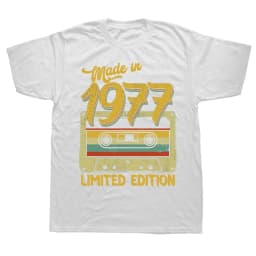47th Birthday Gift Legends Born In 1977 47 Years Old T Shirts Summer Fathers Day Christmas Streetwear Short Sleeve Men vintage