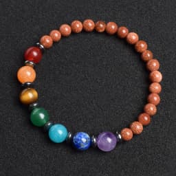 7 Chakra Bracelet Natural Gem Stone Beads Bangle Women Crystal Healing Anxiety Jewellery Mandala Yoga Meditation Bracelets Gift