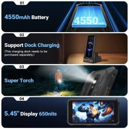 Ulefone RugKing 2 Pro 4G AI Rugged 6GB RAM+128GB ROM Android 15 NFC 5.45 " OTG IP69K&IP68 Mobile Phone 4550mAh Global