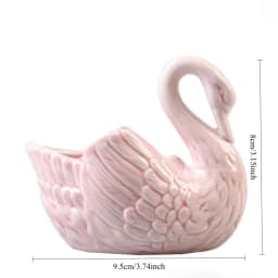 Swan Ceramic Ornaments Decoration Desktop Storage Box Tealight Candles Holder Flower Pot Home Decor Furnishings