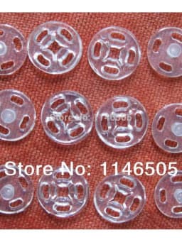 12.5mm 50set/lot Kids Accessories Nylon Button Round Snap Mini Buttons Transparent Sewing Garment Buttons Scrapbooking