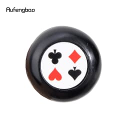 Black Resin Round Poker Crosier Performance Stage Walking Cane Decorative Cane for Cosplay and Parties Walking Stick