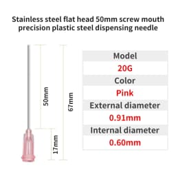 14G-27G 50mm Dispensing Machine Syringe Needle 2 Inch Stainless Steel Dispensing Needle Spiral Mouth Nozzle Glue Needle