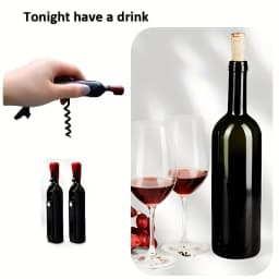 Multi Functional Creative Red Wine Bottle Opener, Portable Beer Bottle Opener, Red Wine Bottle Shape Refrigerator Sticker