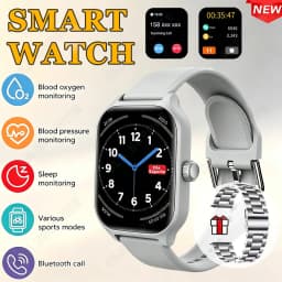 New Smart Watch 2.01 Inch HD Display Answer Make Call Message Preview Sport Modes DIY Dial Weather Forecast For Men Women HT30