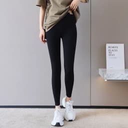 BIVIGAOS 2025 New Imported Cotton Spring Summer Knitted Leggings Women Elastic Slim Tight Comfortable Simple Casual Leggings