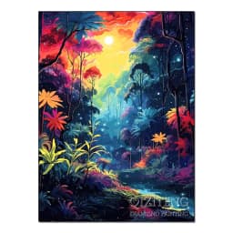 Dazzling Starry Forest Scenery Personality DIY Full Drill Diamond Painting Decorative Rhinestone Mosaic Cross-Stitch Kit