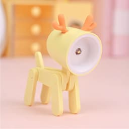 Mini LED Night Light Cute Cartoon Puppy Deer Dinosaur Desk Lamp Desktop Ornament Bedroom Table Lights Children Holiday Gifts