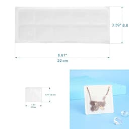 50pc 6x9cm Self-adhesive Plastic Cello Bag Earrings Display Necklaces KeyChain Cards for DIY Making Cardboard Jewelry Packaging