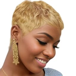 Short Wave Curly Wigs Human Hair Pixie Cut Brazilian Human Hair For Women Curly Human Hair Wigs Full Machine Made