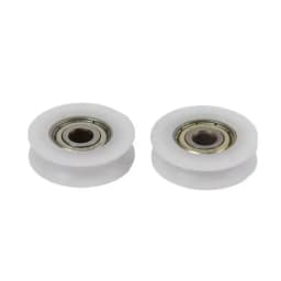 Fixmee 10pcs 6*27*9mm Round Groove Nylon Pulley Wheels Roller for 3mm Rope W/ 625ZZ Bearing