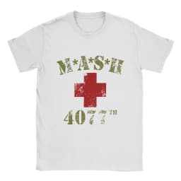 Novelty MASH 4077 T-Shirts for Men Crewneck 100% Cotton T Shirt Short Sleeve Tee Shirt Gift Idea Clothing