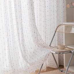1PC Boho Style Linen Sheer Curtain, Rod Pocket Design, Ideal for Living Room, Bedroom, Balcony, Rural Home Decor, 1pc