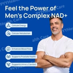 NAD+ Capsule for Men with Resveratrol CoQ10 & Zinc Nutrition Supplement Cellular Energy Antioxidant Support 60 Count Per Bottle