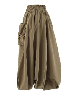 [EAM] High Elastic Waist Khaki Pocket Shaped A-line Casual Half-body Skirt Women Fashion Tide New Spring Autumn 2026 CPG2082