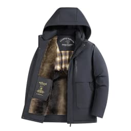 Winter Solid Color Men Parkas Coats Casual Hooded Thicken Warm Cotton Jackets Outdoor Windproof Male Clothes Fashion New Style