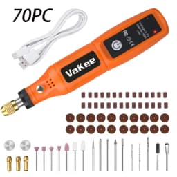 Vakee 16000RPM Rotary Tool, 3.7V USB Rechargeable Mini Grinder Pen, Portable Electric Tool for DIY Craft, Jewelry Makin