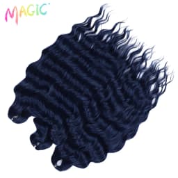 Magic 24Inch 3PCS Loose Wave Synthetic Crochet Hair Bundles Copper Red Heat Resistant Hair Extensions For Women Braiding Styling