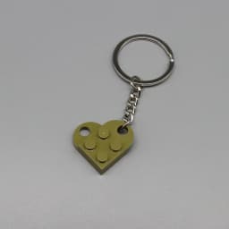 3176 DIY Heart Key Ring Necklace Toys for Children Coupling Plate 2x3 with Rounded End and Pin Hole MOC Building Block Brick