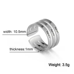 Personalized Wedding Bands Finger Ring For Woman Men Engrave Name Custom Matching Couple Ring Stainless Steel Gold Color Jewelry