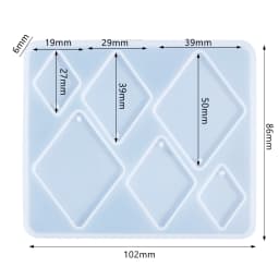 1pc Geometric Earring Pendant Silicone Mold Epoxy Resin Mould For DIY Ornaments Necklace Charms Jewelry Making Tools Accessories