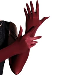 43cm Solid 8D High Elasticity Oil Smooth Women Sexy Thin Tight Stockings Gloves Club Cosplay Performance Long Five Finger Glove