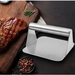 1pc Stainless Steel Hamburg Meat Press Professional Square Press Non-Stick Patty Press Easy Clean for Meats Kitchen Accessories