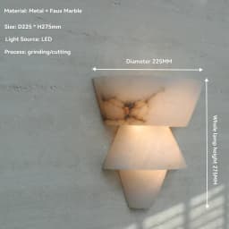 Natural Alabaster Wall Sconces Marble Wall Lamp Bathroom Vanity Light Fixtures White Stone Wall Mount Lamp for Bedroom